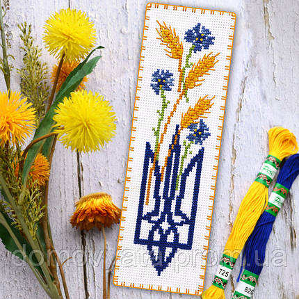 Набір для вишивки хрестом "Закладка для книг "Квітуча Україна"", фото 2