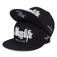 Кепка с прямым козырьком Бейсболка snapback стильная мужская снепбек Hiphop женская черная