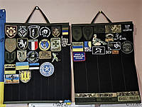 Доска стенд для хранения шевронов на липучке Коврик для коллекции шевронов
