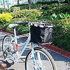Кошик має передню сумку для велосипеда на кермо складаний велокошик, Чорний, фото 4