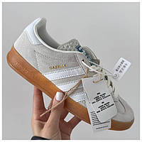 Мужские / женские кроссовки Adidas Gazelle Grey White Gum, серые замшевые кроссовки адидас газели газель