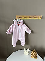 Детский велюровый комбинезон человечек для новорожденного 0-3 мес 56-62 см Весна Осень