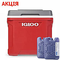 Термобокс Igloo Latitude 30, 28 л, красный, сумка холодильник, термосумка, термо контейнер для еды и напитков