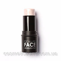 Хайлайтер-стик кремоподібний Focallure Bling Highlighter Creamy #1 (Silver) 12 ml (уцінка, брак паковання), фото 3