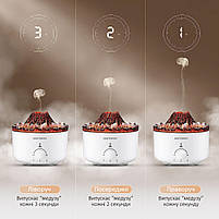 Компактний зволожувач повітря ультразвуковий Doctor-101 Volcano з ефектом вогню і підсвічуванням двома кольорами, фото 4