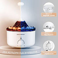 Компактний зволожувач повітря ультразвуковий Doctor-101 Volcano з ефектом вогню і підсвічуванням двома кольорами, фото 5