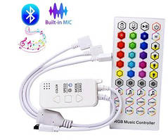 Контролер RGB Bluetooth music 12A 5-24V з пультом