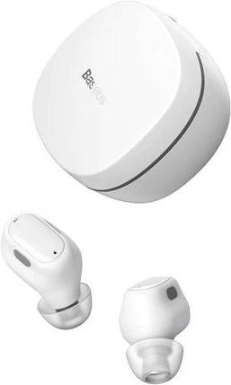 Навушники Baseus Encok WM01 TWS бездротові Bluetooth вкладиші сенсорні з мікрофоном для телефона Білий, фото 1