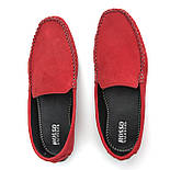 Мокасини червоні замшеві літні стильне чоловіче взуття літнє Rosso Avangard Alberto Red, фото 9