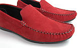 Мокасини червоні замшеві літні стильне чоловіче взуття літнє Rosso Avangard Alberto Red, фото 5