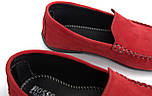 Мокасини червоні замшеві літні стильне чоловіче взуття літнє Rosso Avangard Alberto Red, фото 7