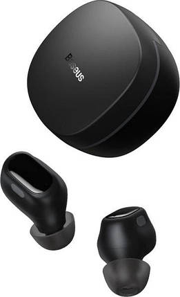 Навушники Baseus Encok WM01 TWS бездротові Bluetooth вкладиші сенсорні з мікрофоном для телефона Чорний, фото 1