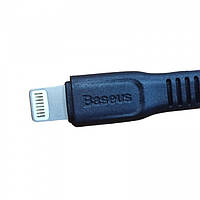 Кабель зарядний Baseus Flat Lightning Cable Fast Data Sync Charging 0.25 м (CALZY-A01) Чорний Оригінал Im_125