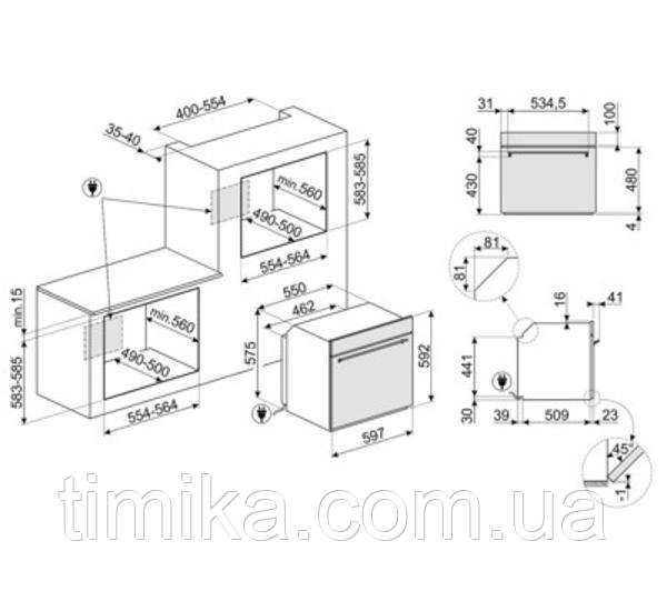 Духовка Smeg SOP6302TX Духовка Нержавіюча сталь - фото 2 - id-p1862088573