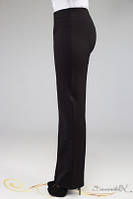 Модные прямые брюки из турецкого трикотажа со стразами по боках большого размера 50-62