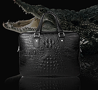 Мужская кожаная сумка портфель для документов в стиле рептилии Im_2900