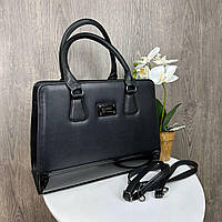 Женская каркасная сумка лаковая вставка черная однотонная матовая сумоч Im_1400