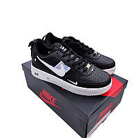 Чоловічі кросівки Nike Air Force 1 Black/white чорні з білим Im_1199