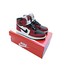 Кросівки Nike Air Jordan 1 Retro білі/чорні з червоним Im_1099