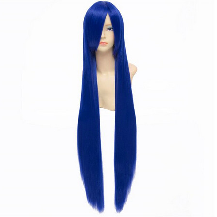 Rest Довгі сині перуки RESTEQ - 100см, пряме волосся, косплей, аніме