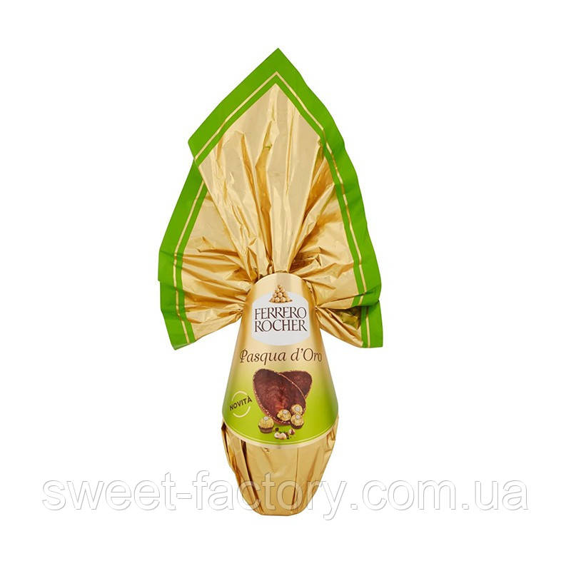 Шоколадне яйце Ferrero Rocher Pasqua D'Oro Latte Nocciole 340g, фото 1