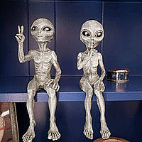 Rest Фігурки інопланетян RESTEQ 2шт., 15 см. Інопланетяни для декору з полімеру. Статуетка для декору кімнати