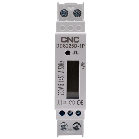 Лічильник електроенергії однофазний DDS226D-1P 45А LCD дисплей CNC, фото 1