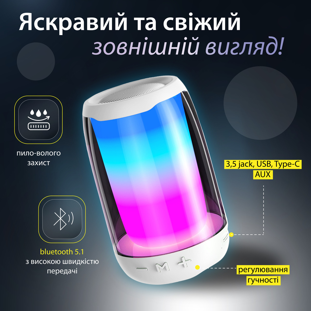 Lugi Колонка беспроводная портативная Pulse 4 мини с USB и Bluetooth 5 ...