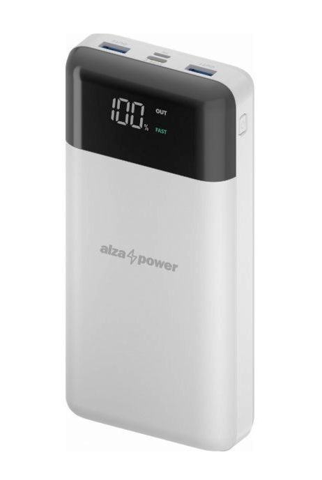 Повербанк AlzaPower 30 000 mAh швидка зарядка  та PD18W  (APW-PBPA30PW) білий