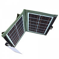 Новинка! Солнечная панель трансформер CcLamp CL-670 7Вт зарядка от солнца Solar Panel Зелёная