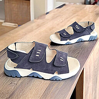 Детские босоножки кожаные спортивные открытые сандалии, летняя обувь легкие для мальчиков в размере32-36