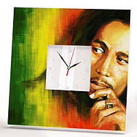 Часы "Боб Марли. Bob Marley" подарок для фанатов, музыкантов и любителей регги музыки, украшение в бар, клуб