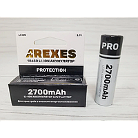 Новинка! Літій-іонний акумулятор Arexes 18650 Li-Ion 2700 mAh, 3.7V для приладів із високим енергоспоживанням