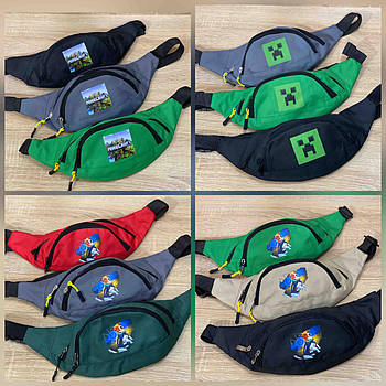 Бананка спортивна на два відділення 30*15 на блискавці з кишенею принт у різних варіантах Panda