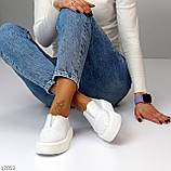 Білі сліпони шкіряні з перфорацією натуральна шкіра сучасний дизайн взуття жіноче, фото 7