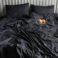 Тор! Евро Комплект постельного белья Бязь Голд Люкс "Total Black" Blе-20 200х220