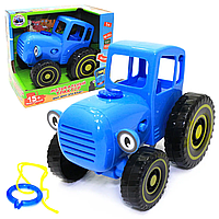 Интерактивная музыкальная игрушка Синий трактор каталка 15*10*9 см