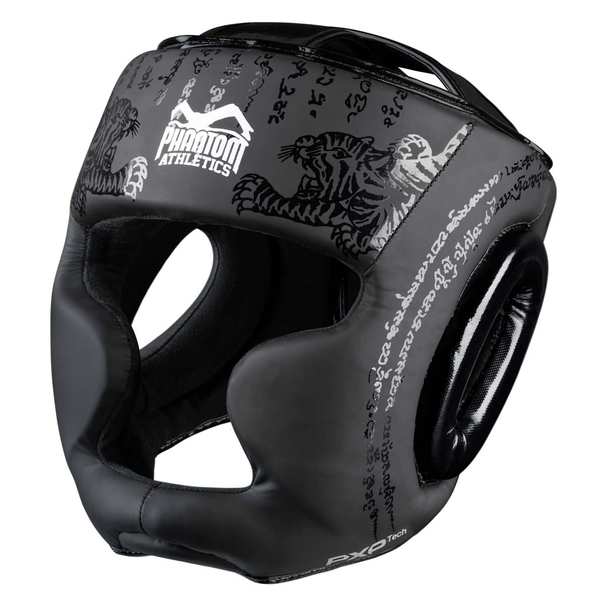 Боксерський шолом Phantom Muay Thai Full Face Black (капа в подарунок) r_2700