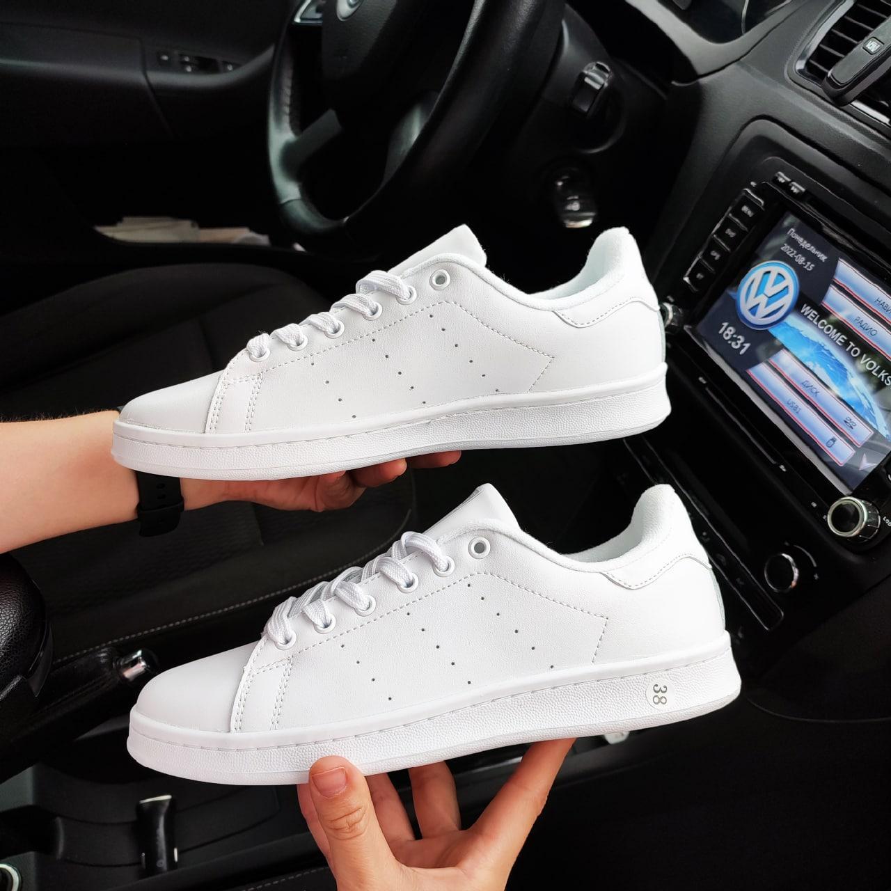 Новинка! Женские кроссовки Adidas Stan Smith белые - фото 4 - id-p2182702913