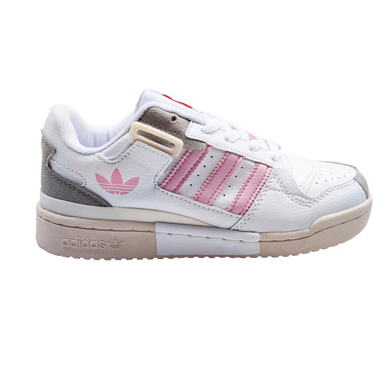 Новинка! Женские кроссовки Adidas Forum '84 Low White Pink белые с розовым - фото 5 - id-p2182702971
