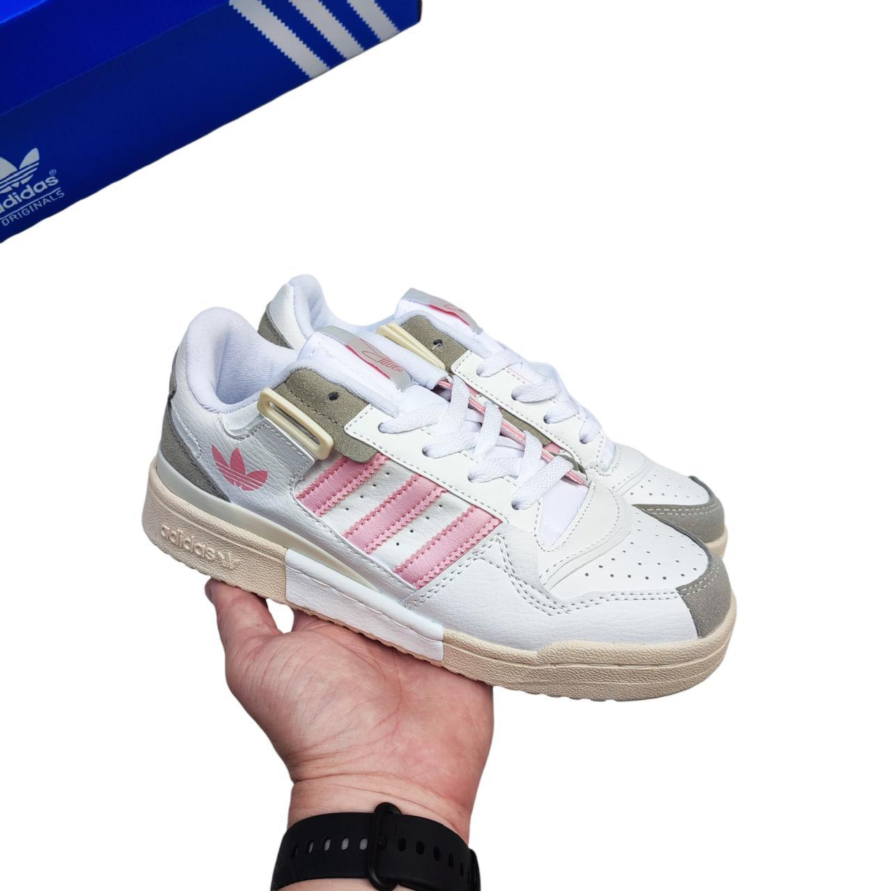 Новинка! Женские кроссовки Adidas Forum '84 Low White Pink белые с розовым - фото 6 - id-p2182702971