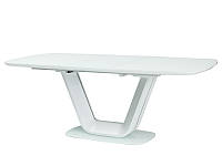 Стол обеденный Signal Armani 90x140(200) см Белый матовый (ARMANIBB140) UP, код: 1553520