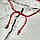 Браслет червона нитка плетений з оберегом Серденько 2-4-8-18-3, фото 2