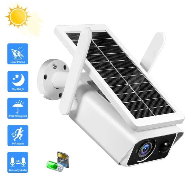 Уличная WIFI камера видеонаблюдения Solar ABQ-Q1 Full HD .Программа hisee se - фото 1 - id-p2154575070