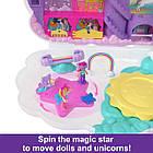 Ігровий набір Салон краси Єдинорога Поллі Покет 2-In-1 Polly Pocket Travel Toy Rainbow Unicorn Salon HMX18, фото 3