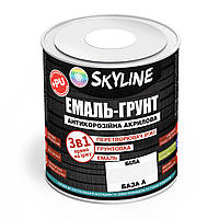 ЭМАЛЬ ГРУНТ 3 в 1 акрил-полиуретановая шелковисто-матовая Skyline Белая 0,9 кг