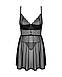 Еротичний комплект Obsessive Chemeris babydoll & thong XL/2XL, пеньюар та стрінги, фото 4