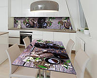 Наклейка 3Д виниловая на стол Zatarga «Чайная церемония» 650х1200 мм для домов, квартир, стол HH, код: 6444468