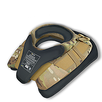 Баллистическая противоосколочная защита шеи камуфляж 1 класс ДСТУ. Горжет защитный с баллистическим пакетом.