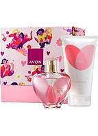 Женский парфюмерно-косметический набор Avon Lov U в подарочной упаковке